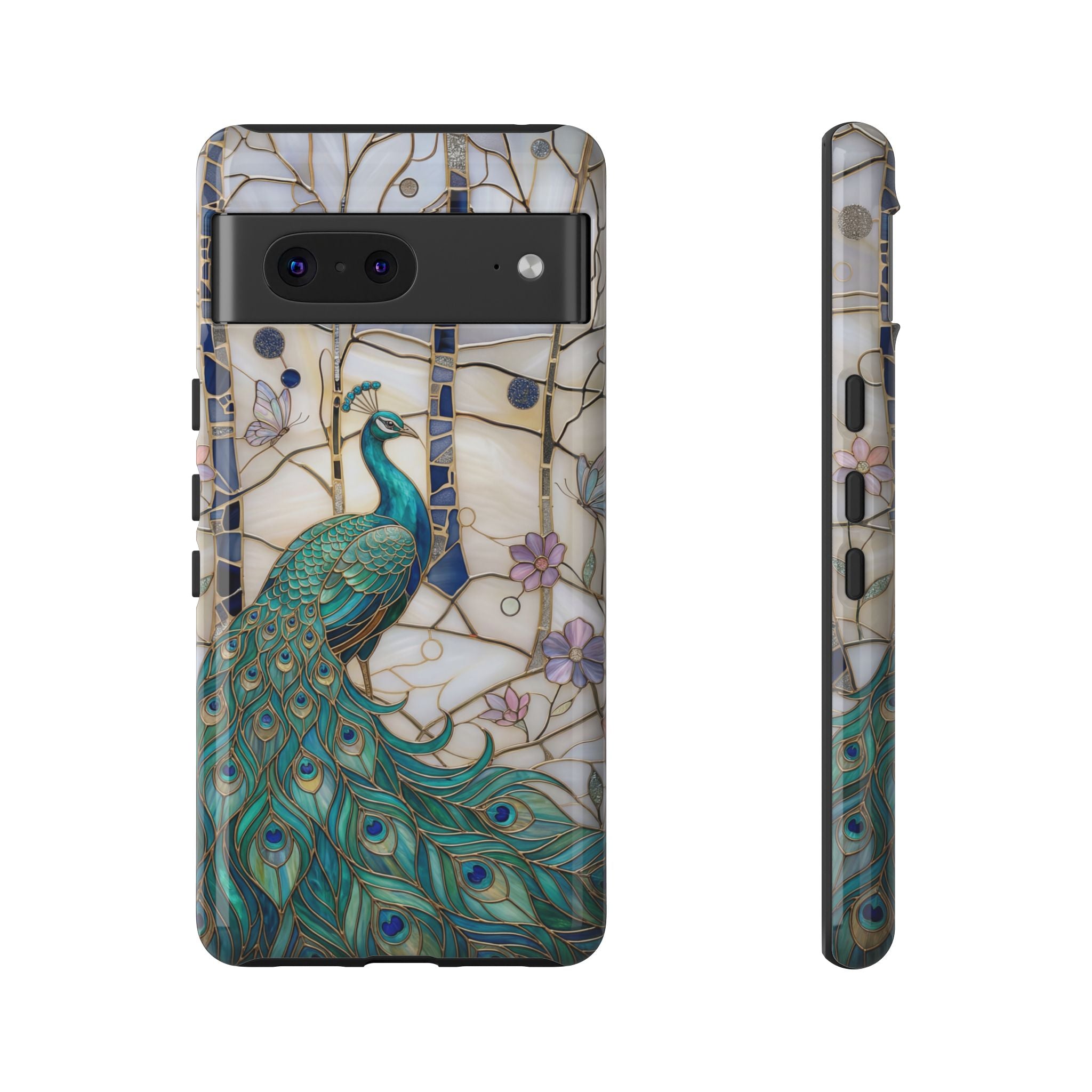 Peacock Stained Glass Google Pixel Case