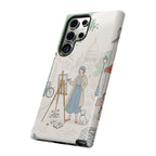 Artist in Paris Samsung Galaxy Phone Case | Vintage Painter Street Scene Protective Cover