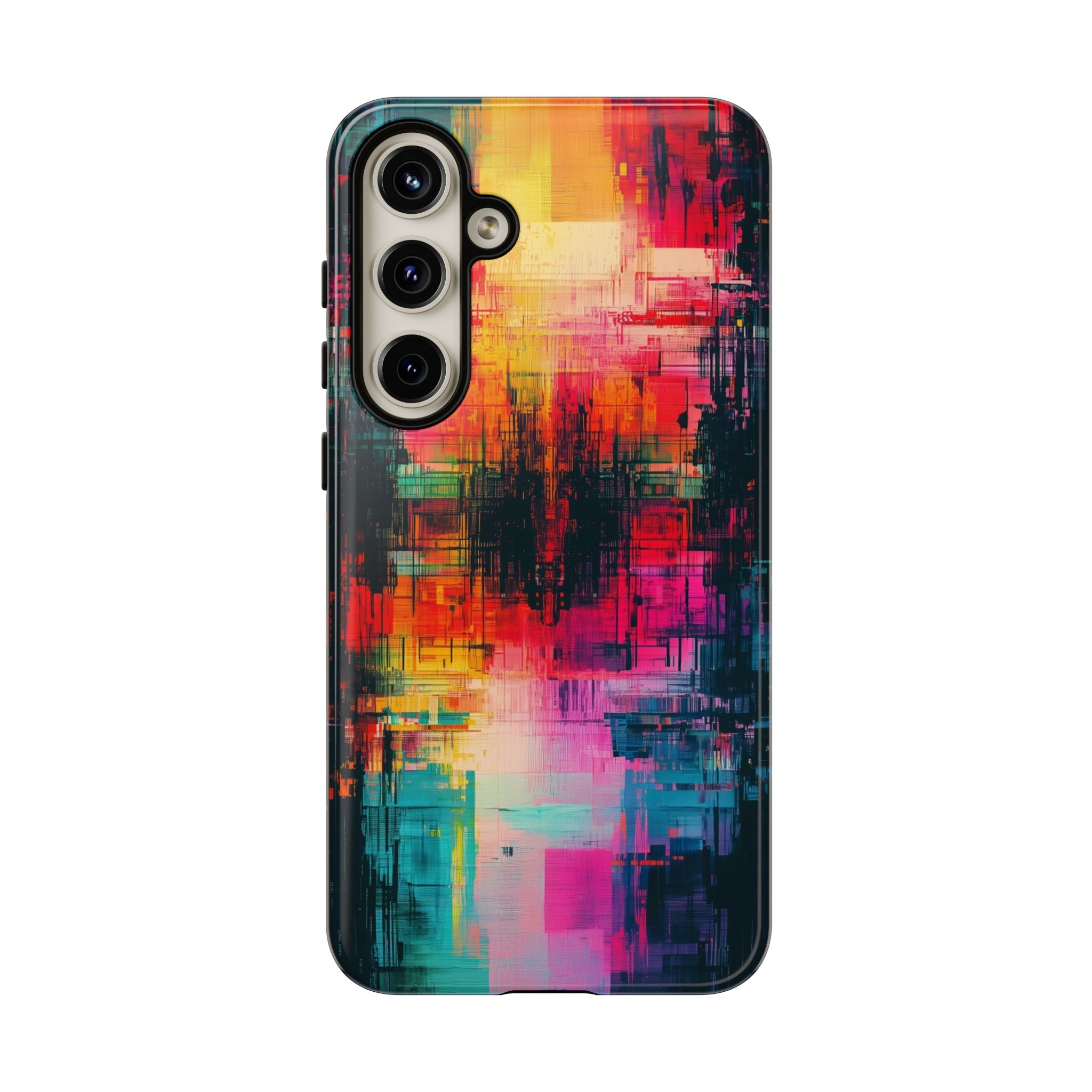 Abstract Neon Glitch Art Tough Samsung Galaxy Case