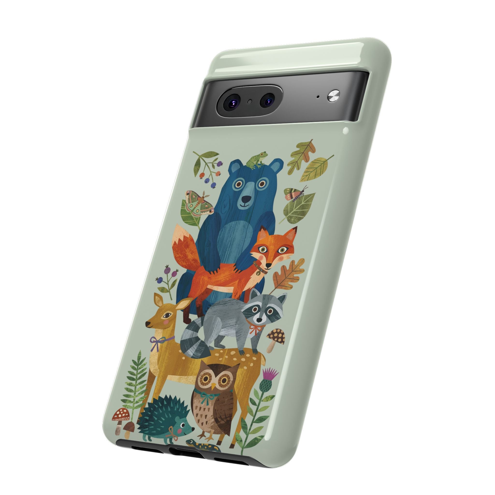 Woodland Stack Google Pixel Phone Case | Cute Bear, Fox & Owl Protective Cover