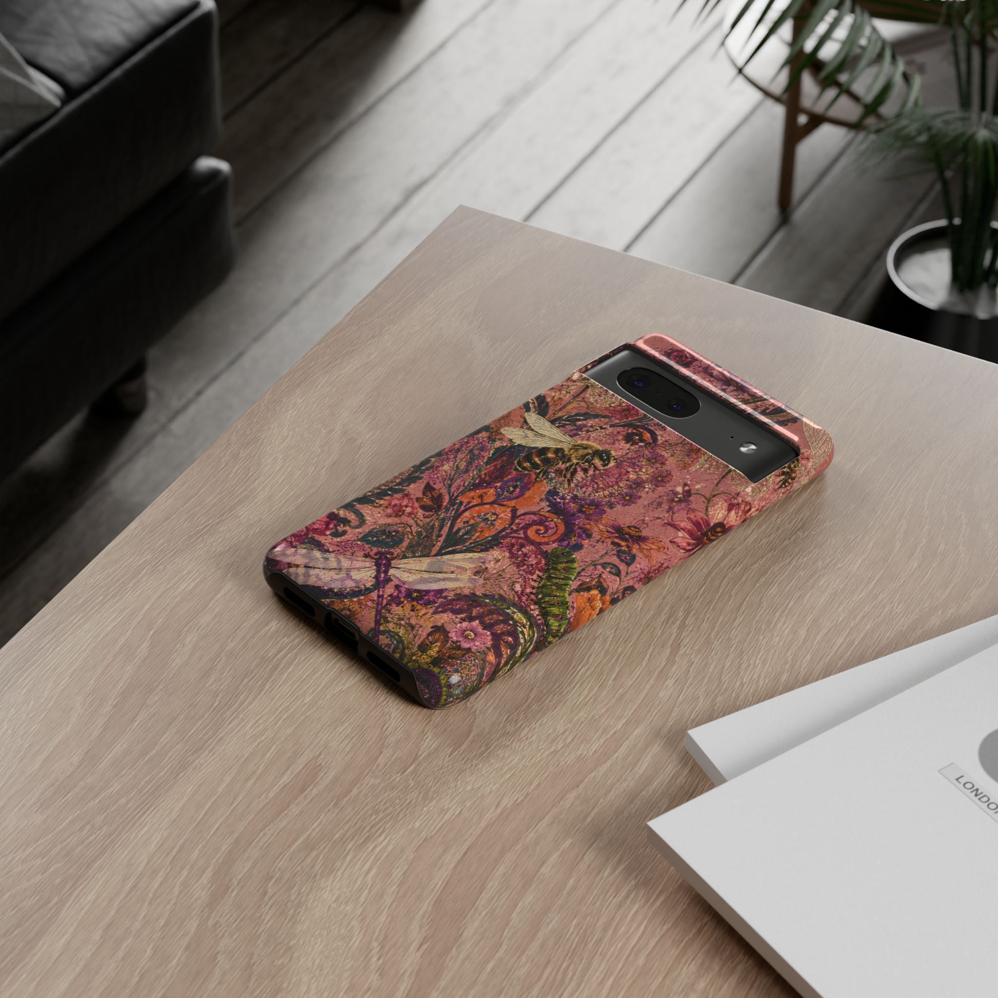 Vintage Floral Tough Google Pixel Phone Case | Boho Paisley Bee Cover