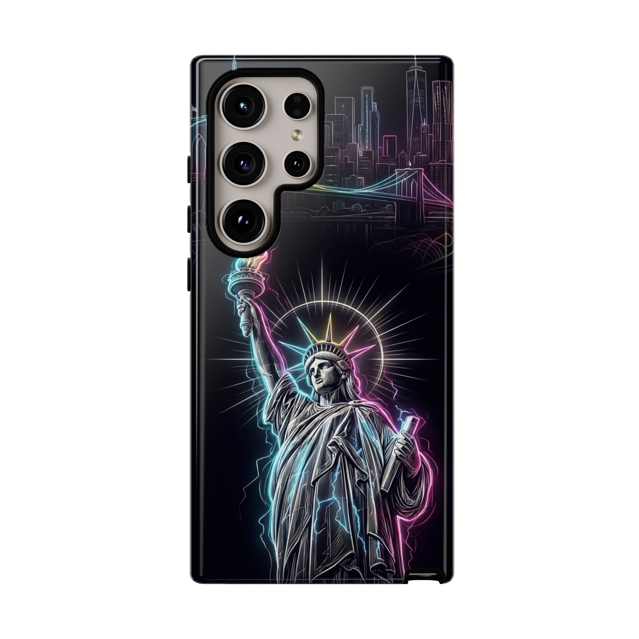 Neon Statue of Liberty Tough Samsung Galaxy Phone Case