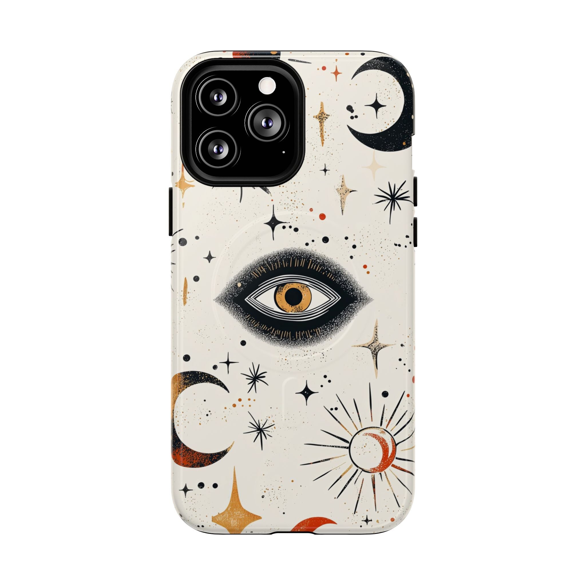 Custodia Mystic Eye MagSafe per iPhone | Luna e stelle celesti