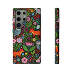 Floral Woodland Samsung Galaxy Phone Case | Colourful Fox & Owl Protective Cover