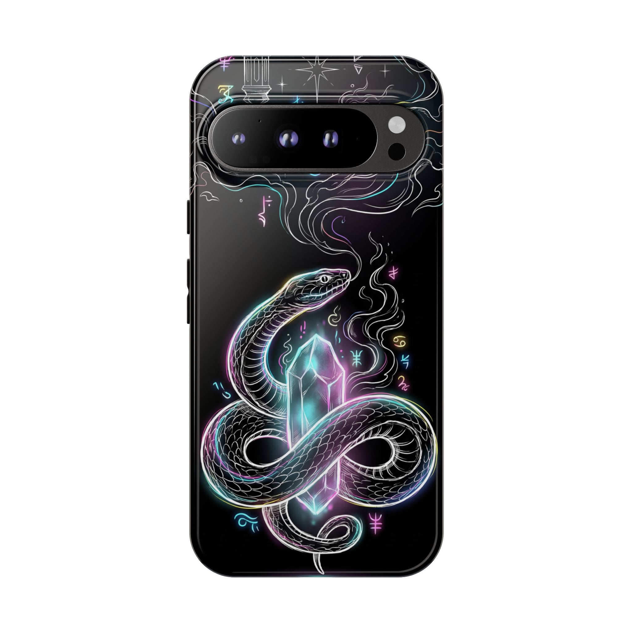 Neon Occult Mystic Snake Crystal Google Pixel Phone Case