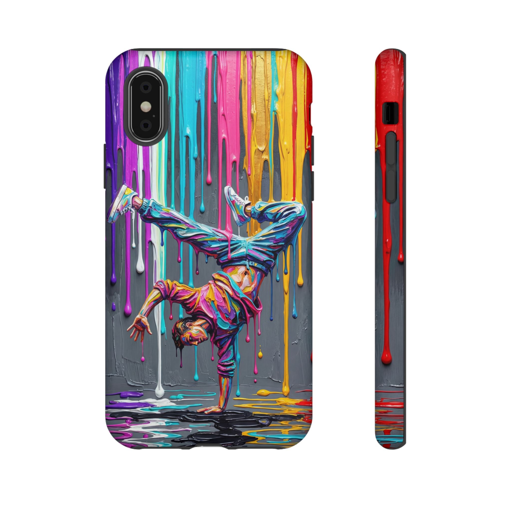 Colorful Breakdancer Graffiti Tough iPhone Case