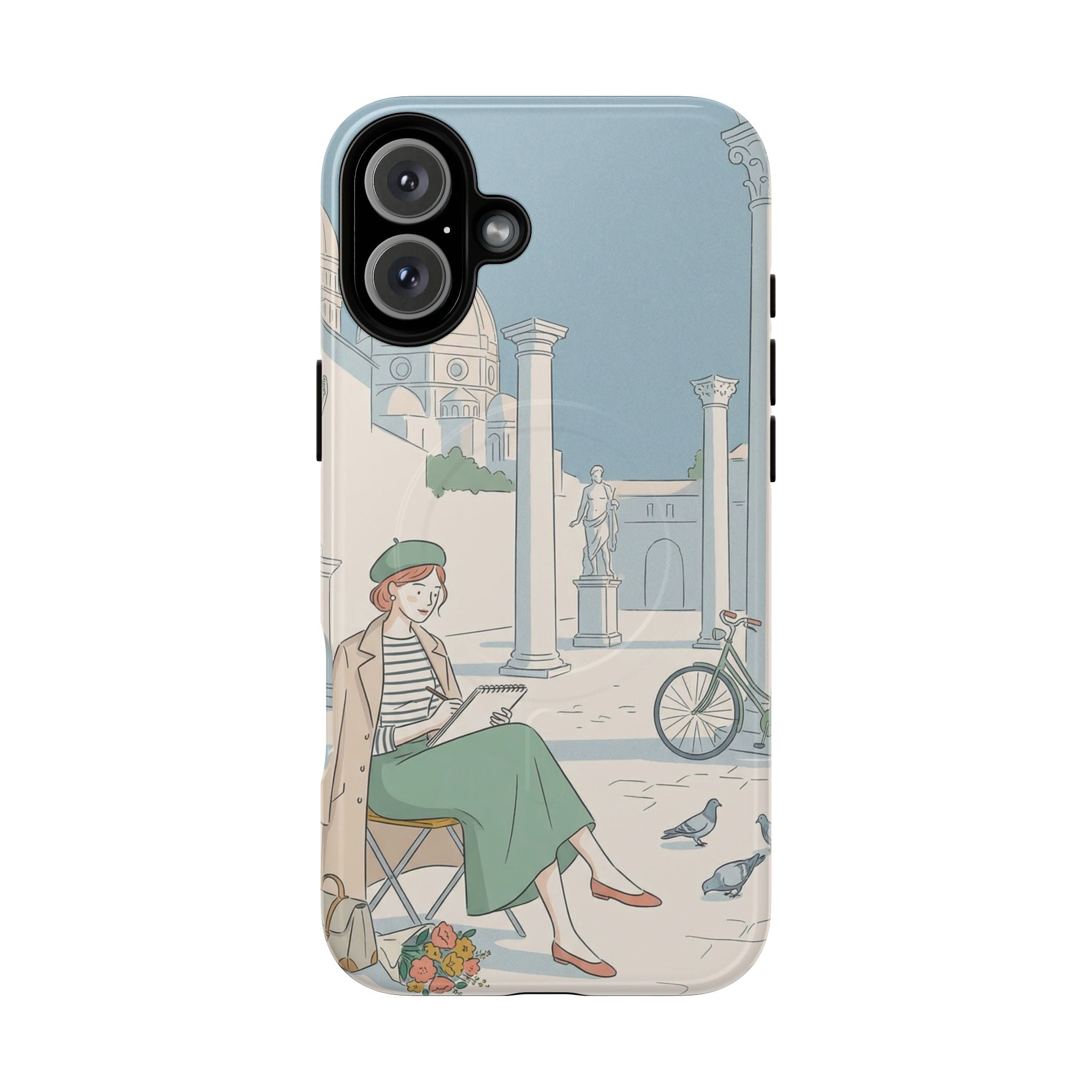 Florence Art Aesthetic MagSafe iPhone Case | Renaissance Italy Travel Illustration