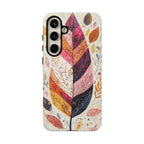 Autumn Leaf Tough Samsung Galaxy Case | Watercolour Feathered Fall Design