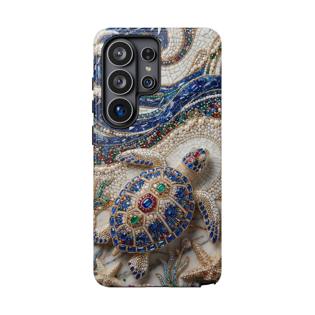 Sea Turtle Mosaic Samsung Galaxy Phone Case – Decorative Ocean Art Protective Case