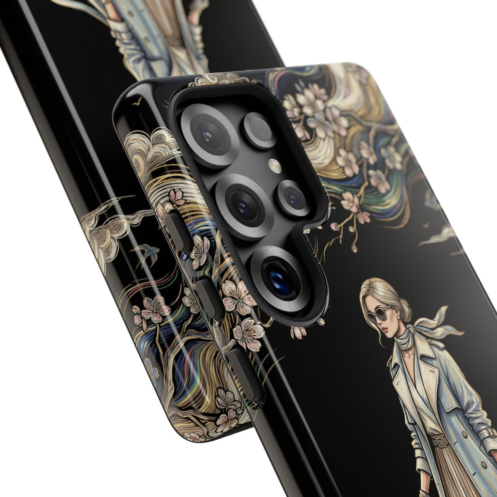 Vintage Chic Samsung Galaxy Phone Case | Stylish Woman Illustration
