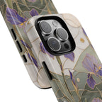 Stained Glass Iris iPhone Case | Purple Floral iPhone Case