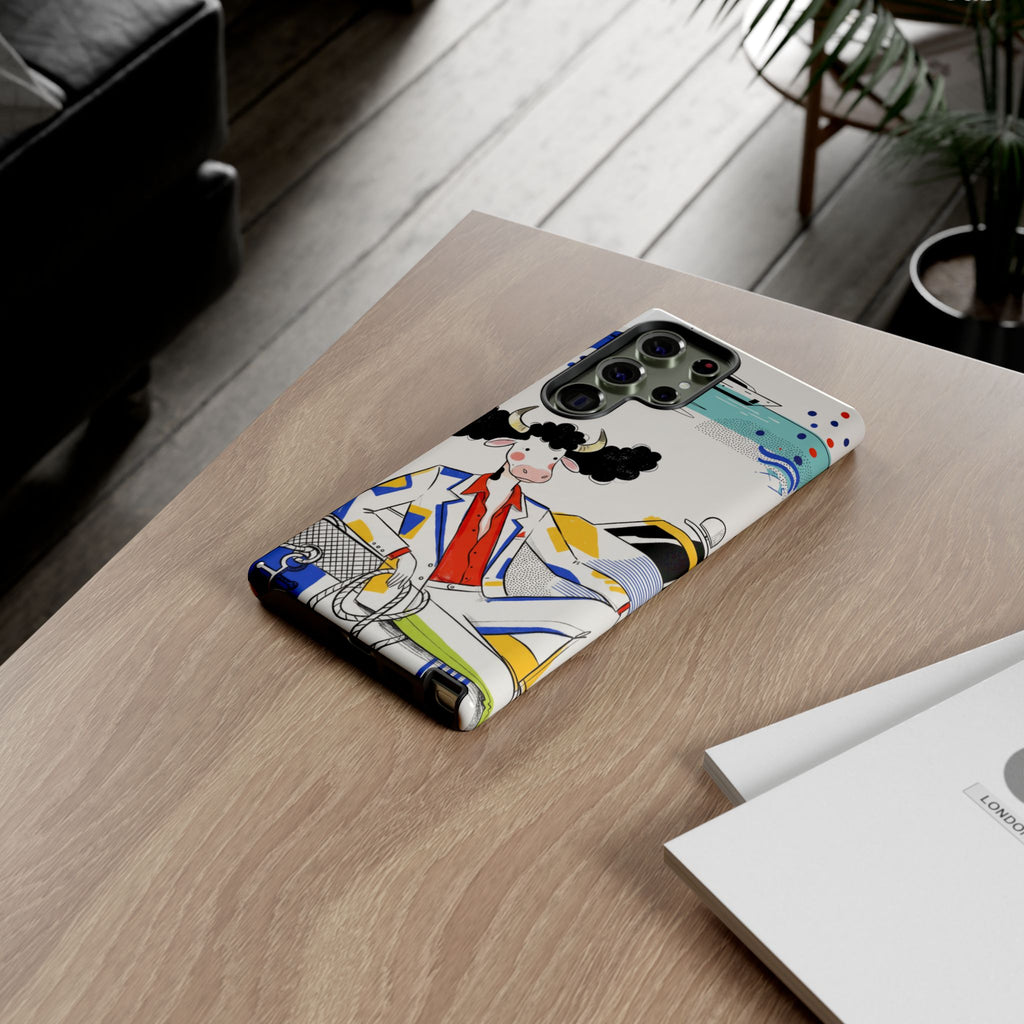 Nautical Cow Graphic Protective Samsung Galaxy Phone Case