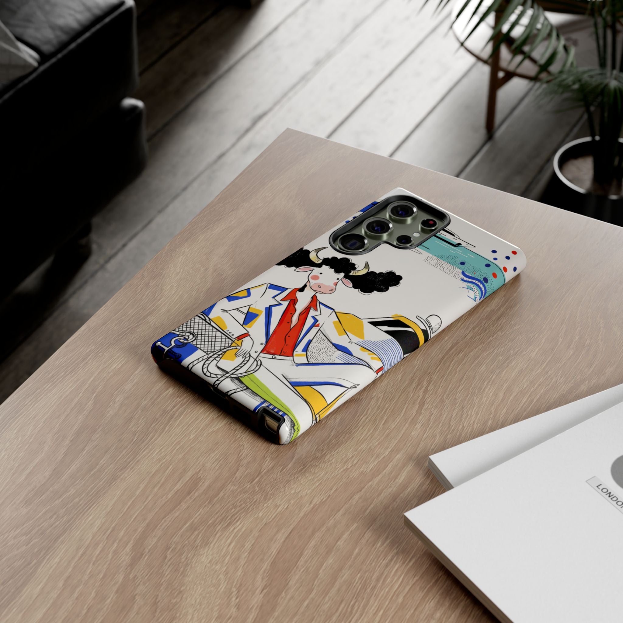 Nautical Cow Graphic Protective Samsung Galaxy Phone Case