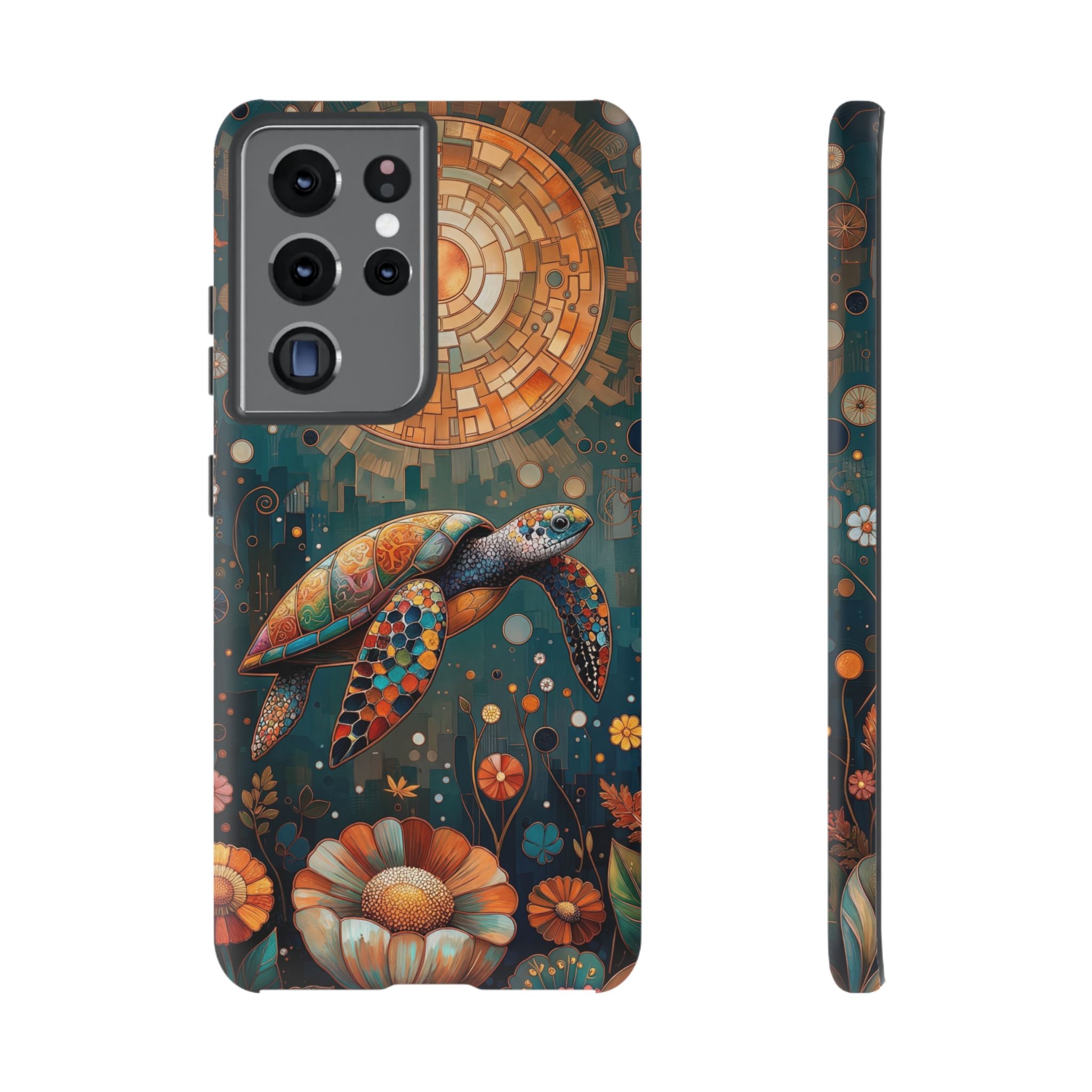 Colourful Mosaic Sea Turtle Samsung Galaxy Case