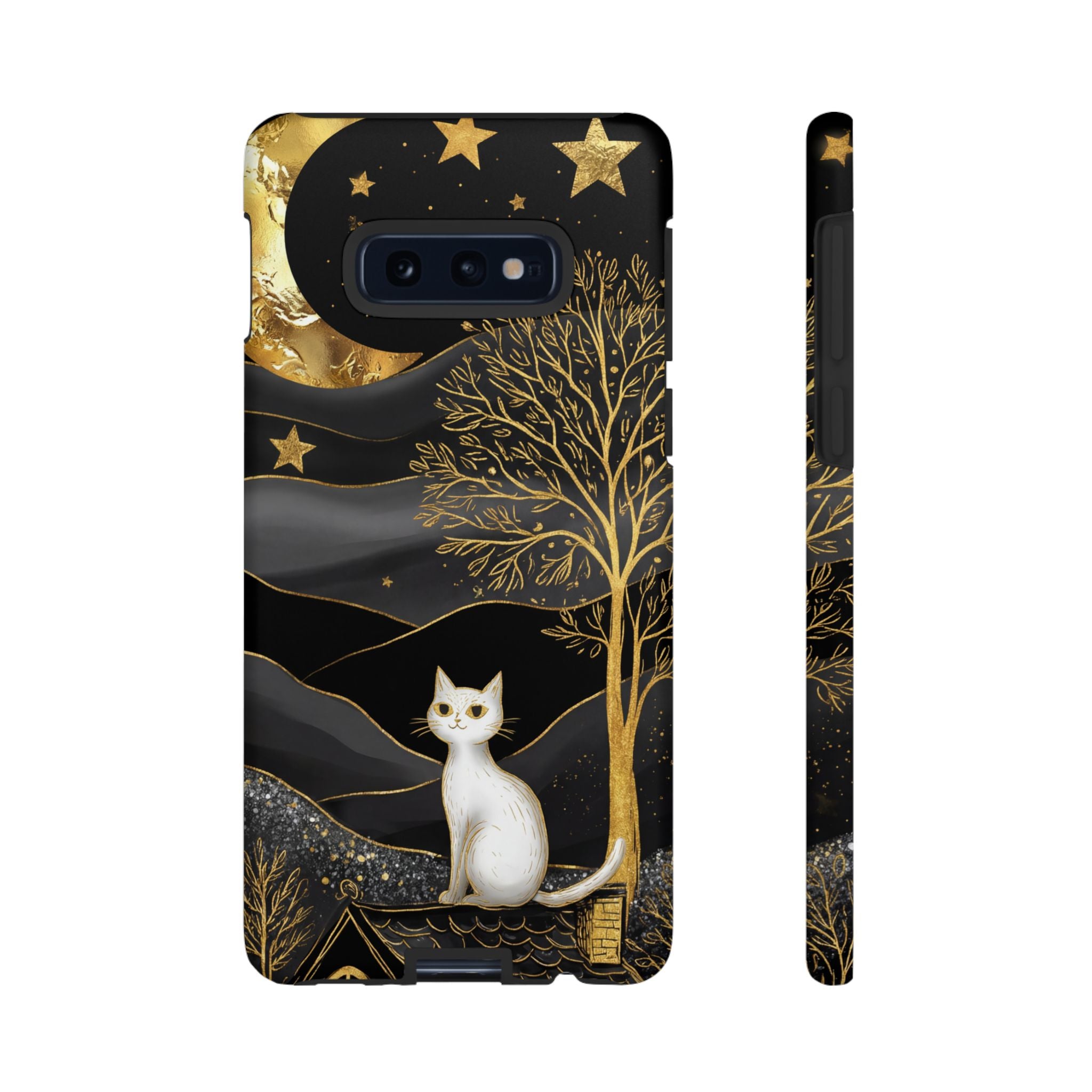 Gold Moon & Celestial Cat Samsung Galaxy Case
