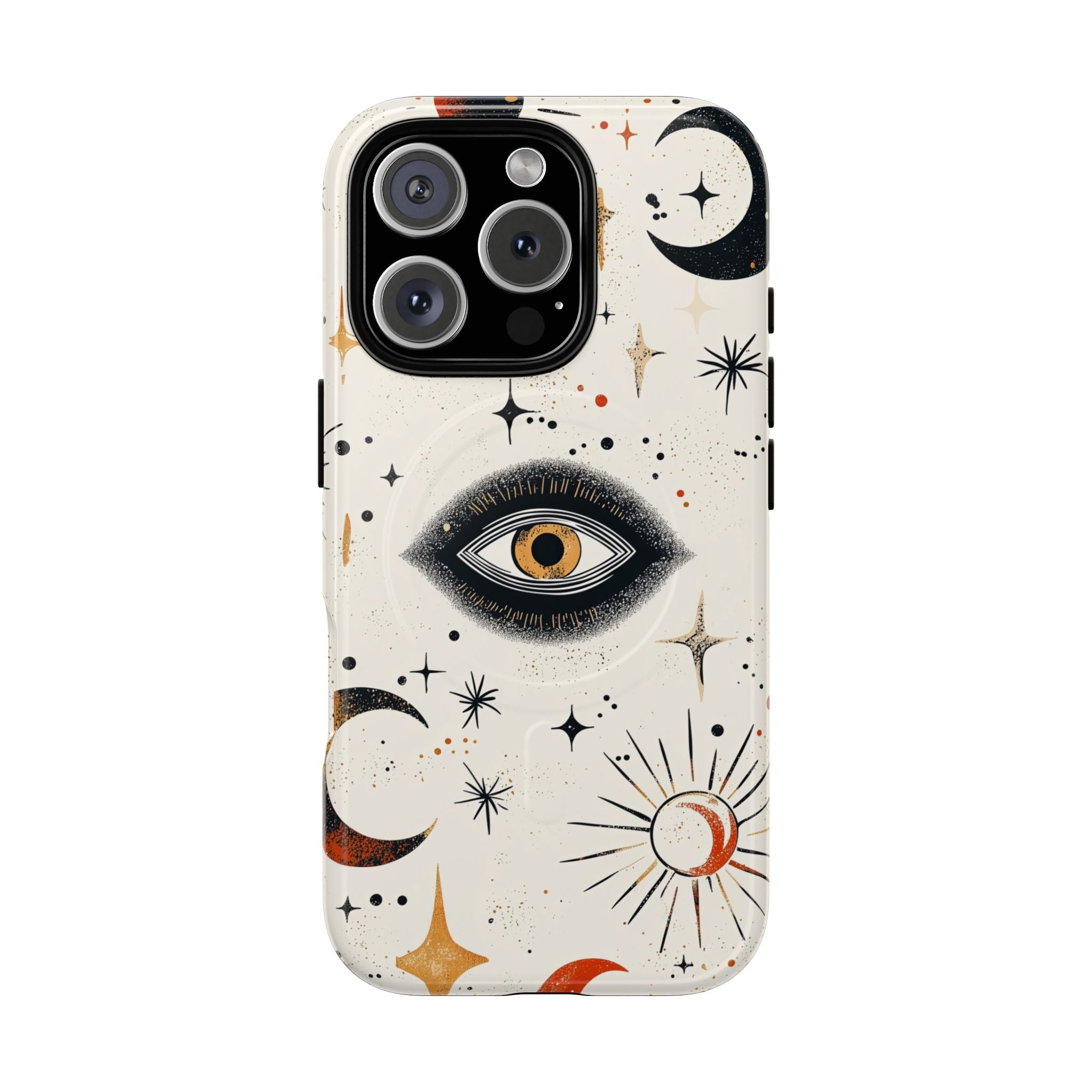 Custodia Mystic Eye MagSafe per iPhone | Luna e stelle celesti
