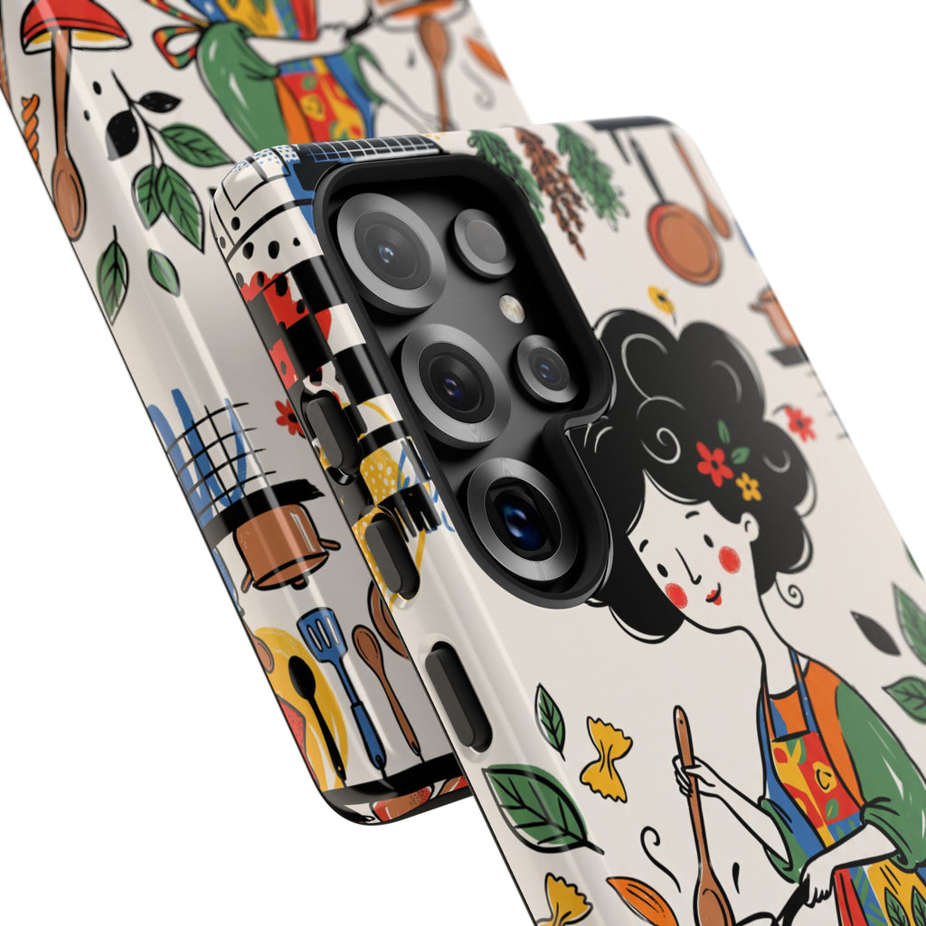 Whimsical Chef Kitchen Illustration Samsung Galaxy Phone Case