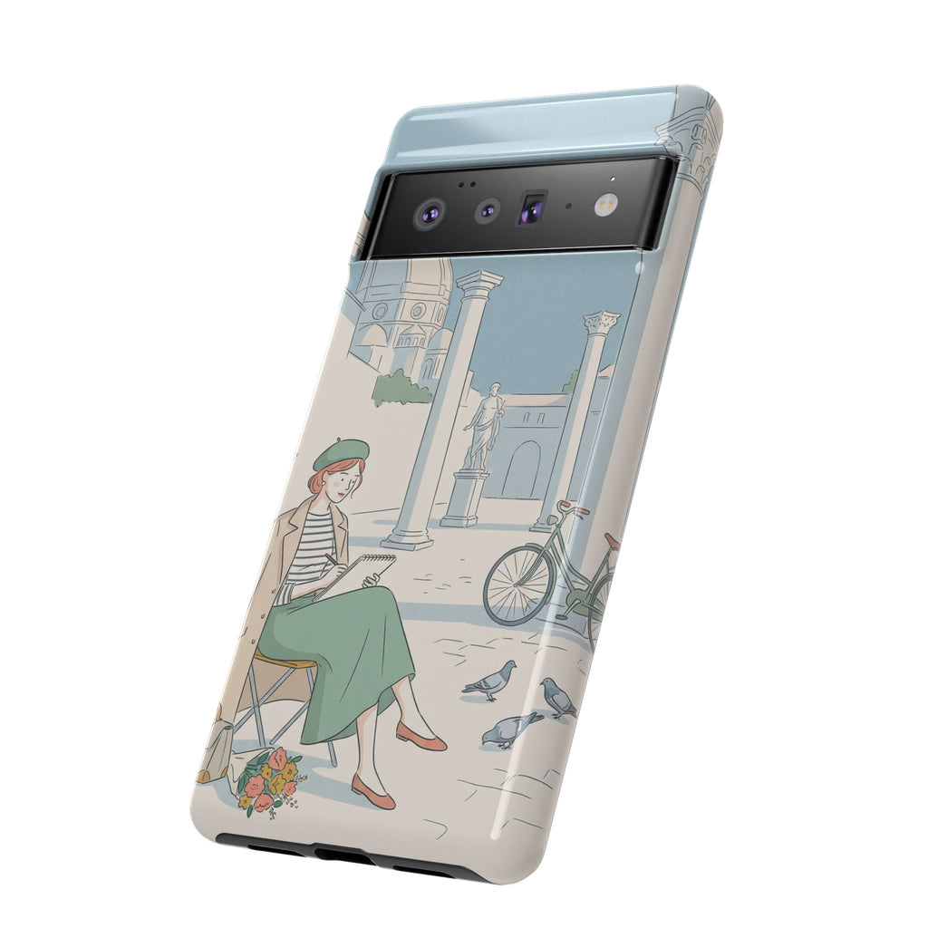 Florence Art Aesthetic Google Pixel Phone Case | Renaissance Italy Travel Illustration