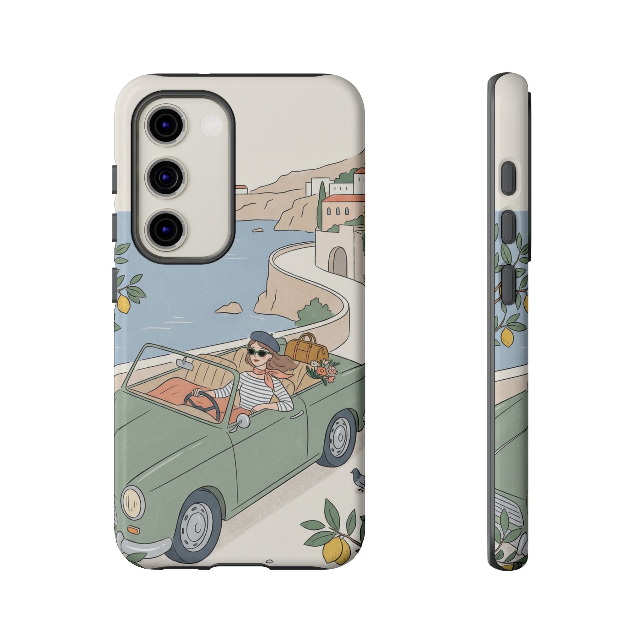 Retro Coastal Road Trip Design Samsung Galaxy Phone Case