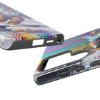 Colourful Skiing Drip Art Tough Samsung Galaxy Phone Case