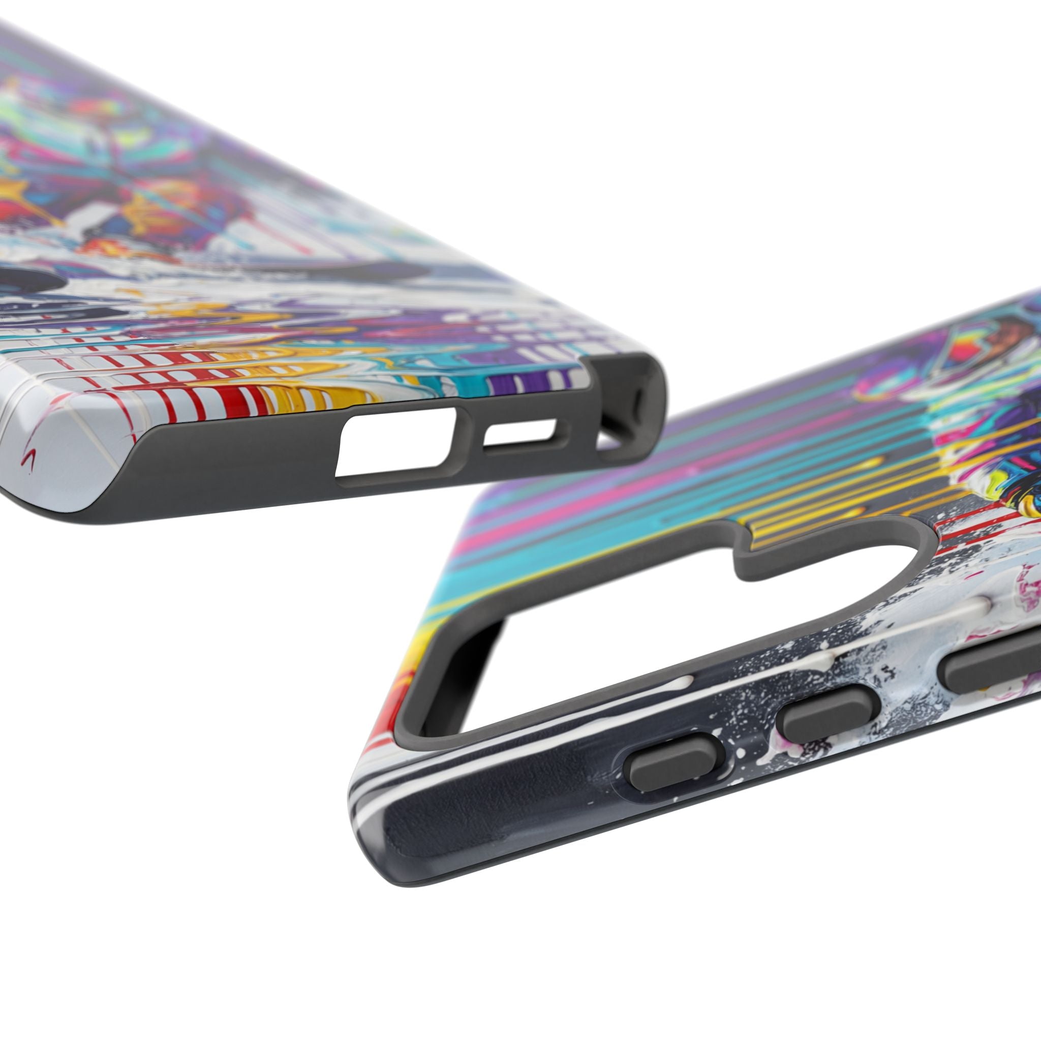 Colourful Skiing Drip Art Tough Samsung Galaxy Phone Case