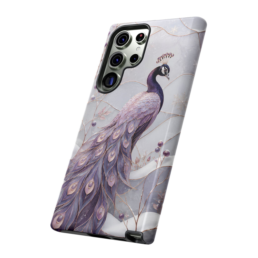 Peacock Samsung Galaxy Phone Case | Lavender Peacock Phone Case