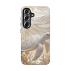 Sea Turtle Tough Samsung Galaxy Case — Elegant Nautical Coral Design