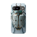 Steampunk White Beetle Protective Tough Google Pixel Case