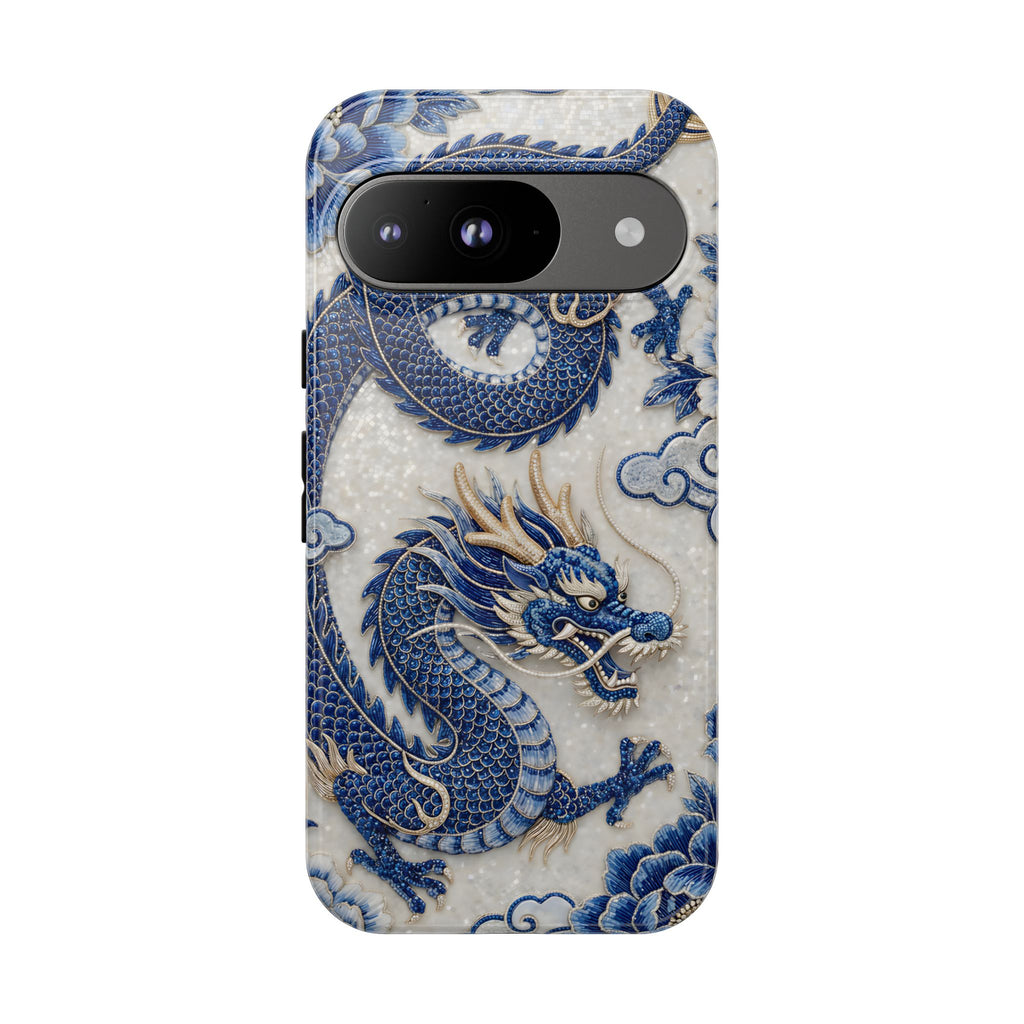 Asian Zodiac Dragon Google Pixel Phone Case V2 | Blue & White Porcelain Luxury Protective Case | Year of the Dragon Gift