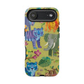 Jungle Animals Tough iPhone Case | Colorful Tiger, Elephant & Monkey Protective Cover