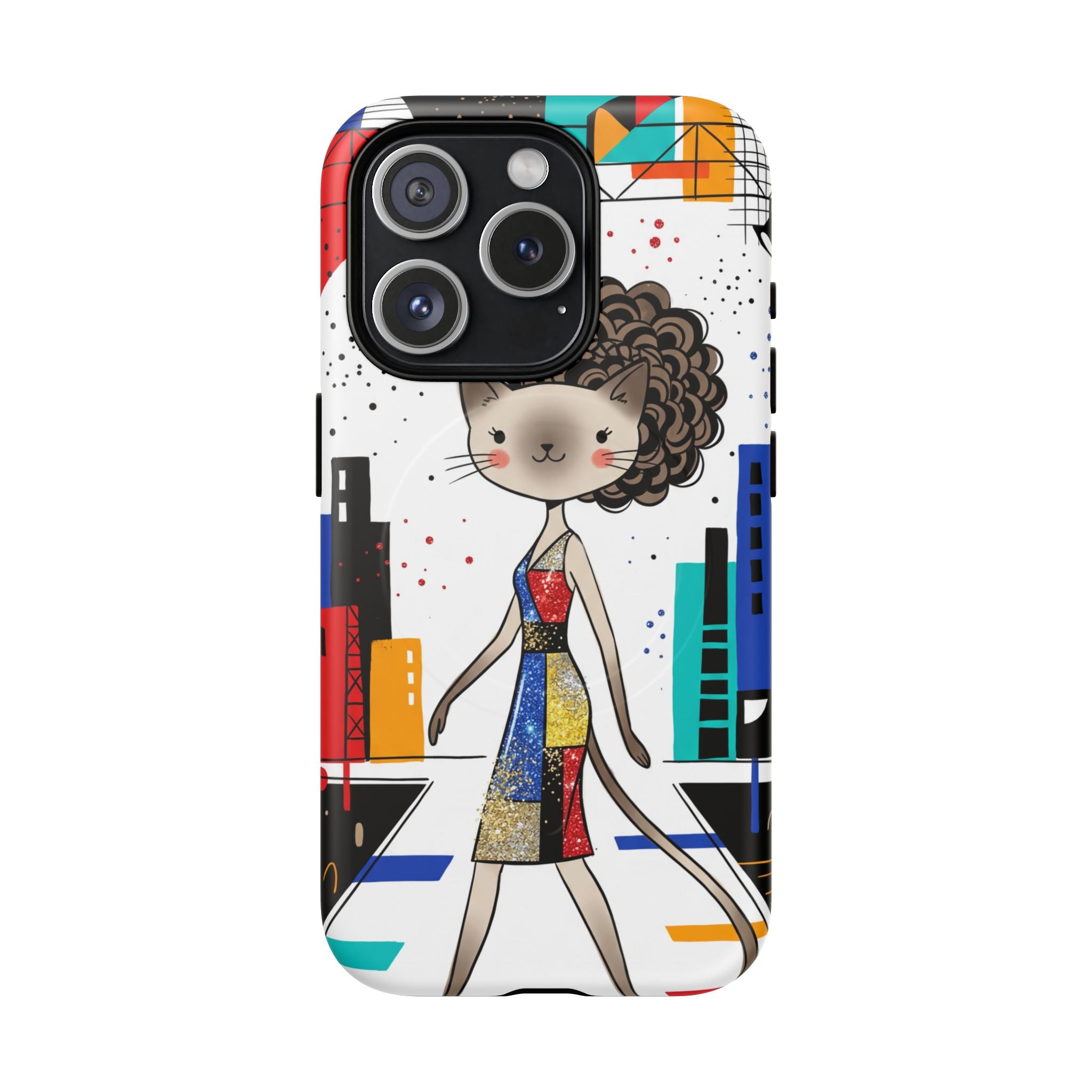 Catwalk City MagSafe iPhone Case | Cute Fashion Cat