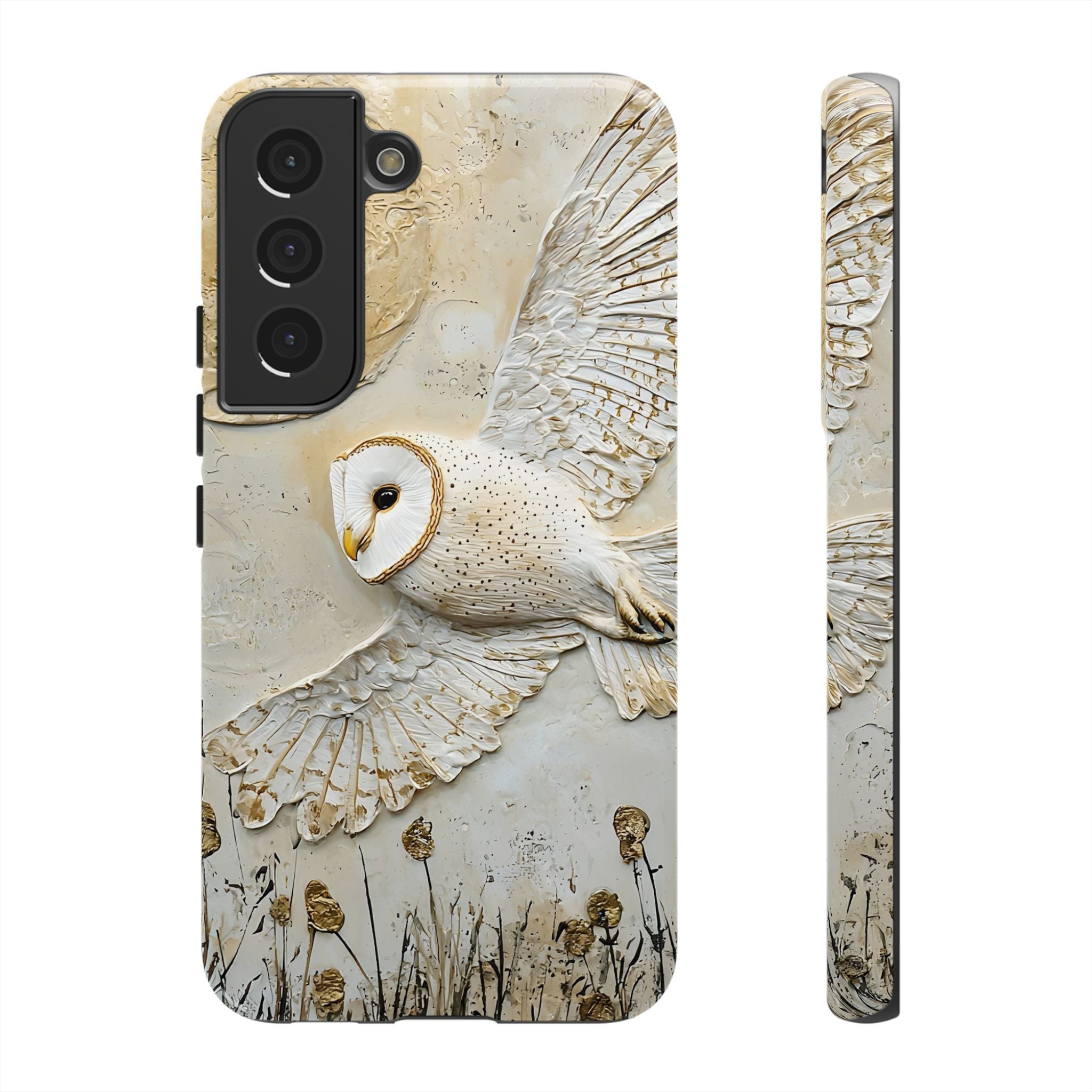 Barn Owl Samsung Galaxy Case — Elegant Flying Owl Wildlife