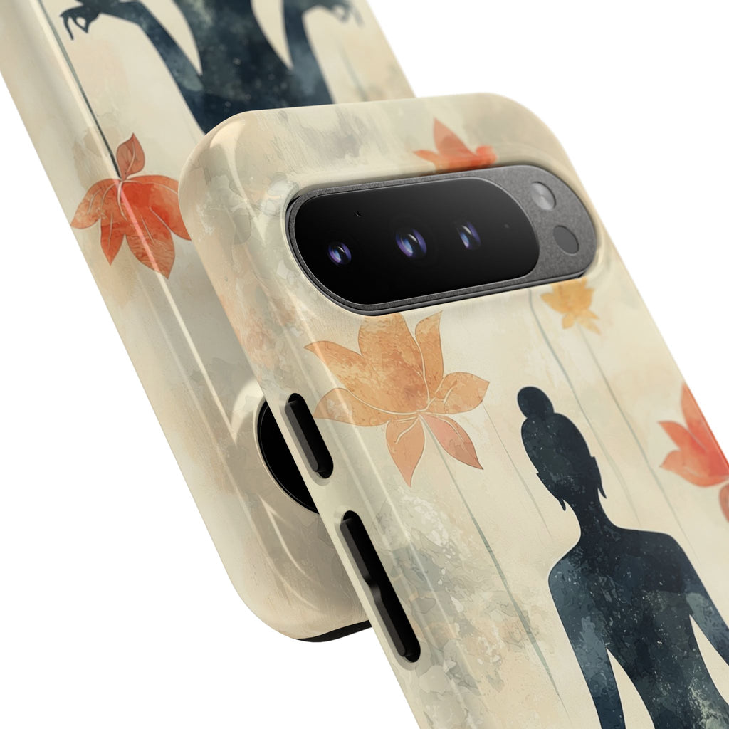 Yoga Lotus Google Pixel Case | Meditative Silhouette