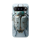 Steampunk White Beetle Protective Tough Google Pixel Case