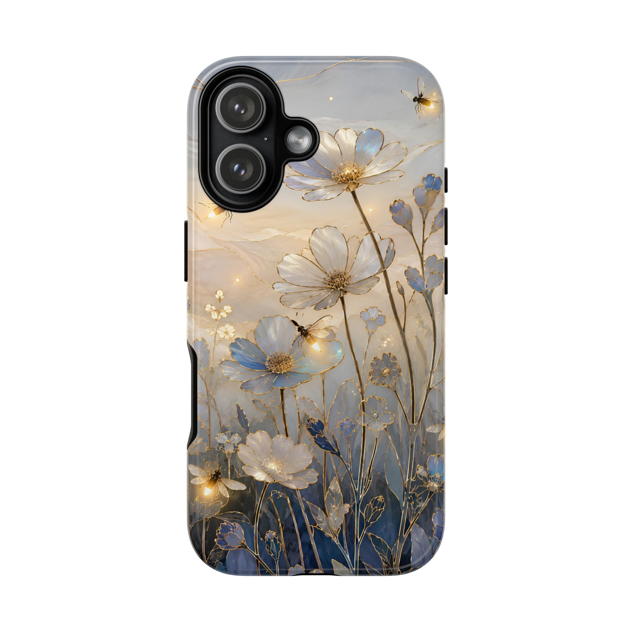 Moonlit Wildflower iPhone Case | Firefly Meadow Art Cover