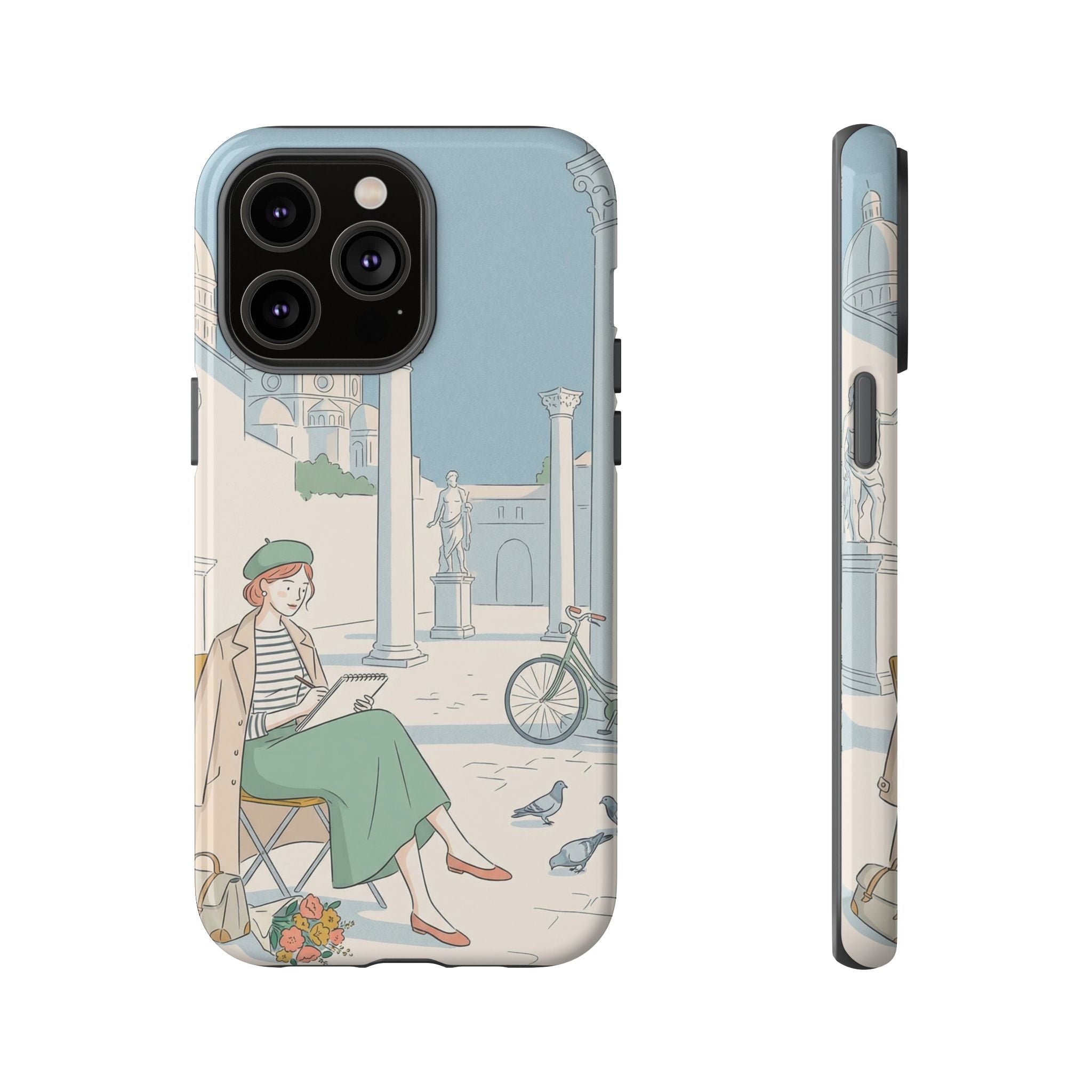 Florence Art Aesthetic iPhone Case | Renaissance Italy Travel Illustration