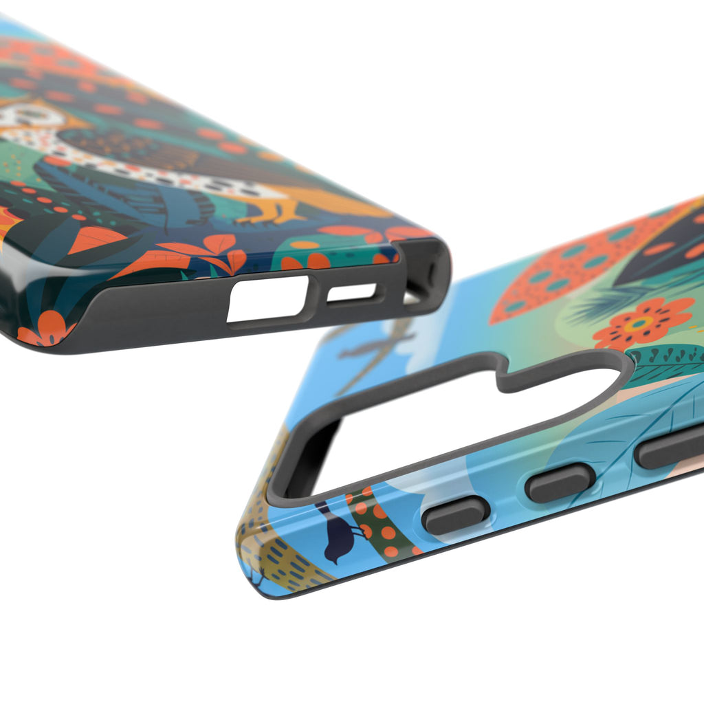 Botanical Forest Colourful Owl Samsung Galaxy Phone Case