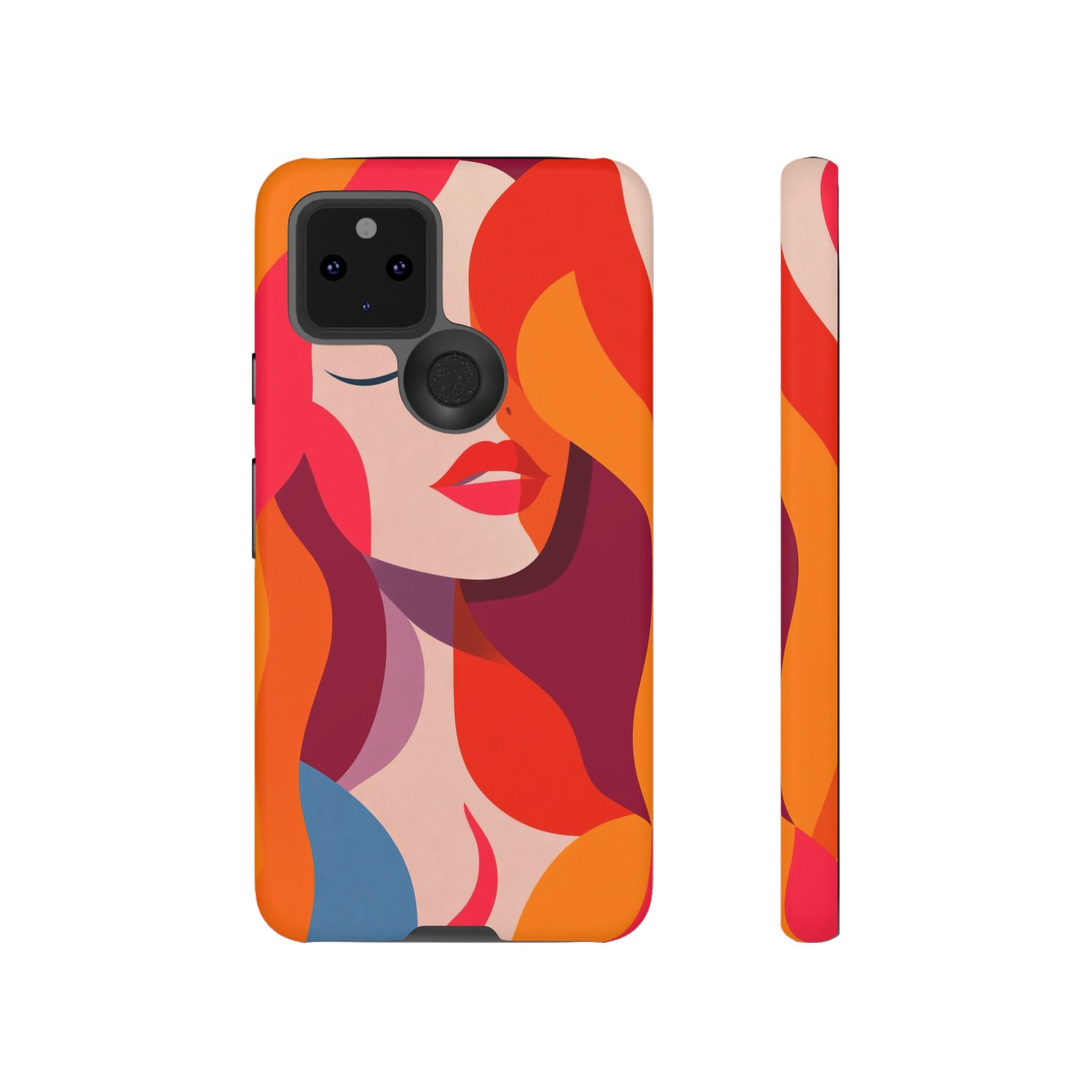 Retro Pop Art Woman Google Pixel Case | Bold Colourful Abstract Portrait