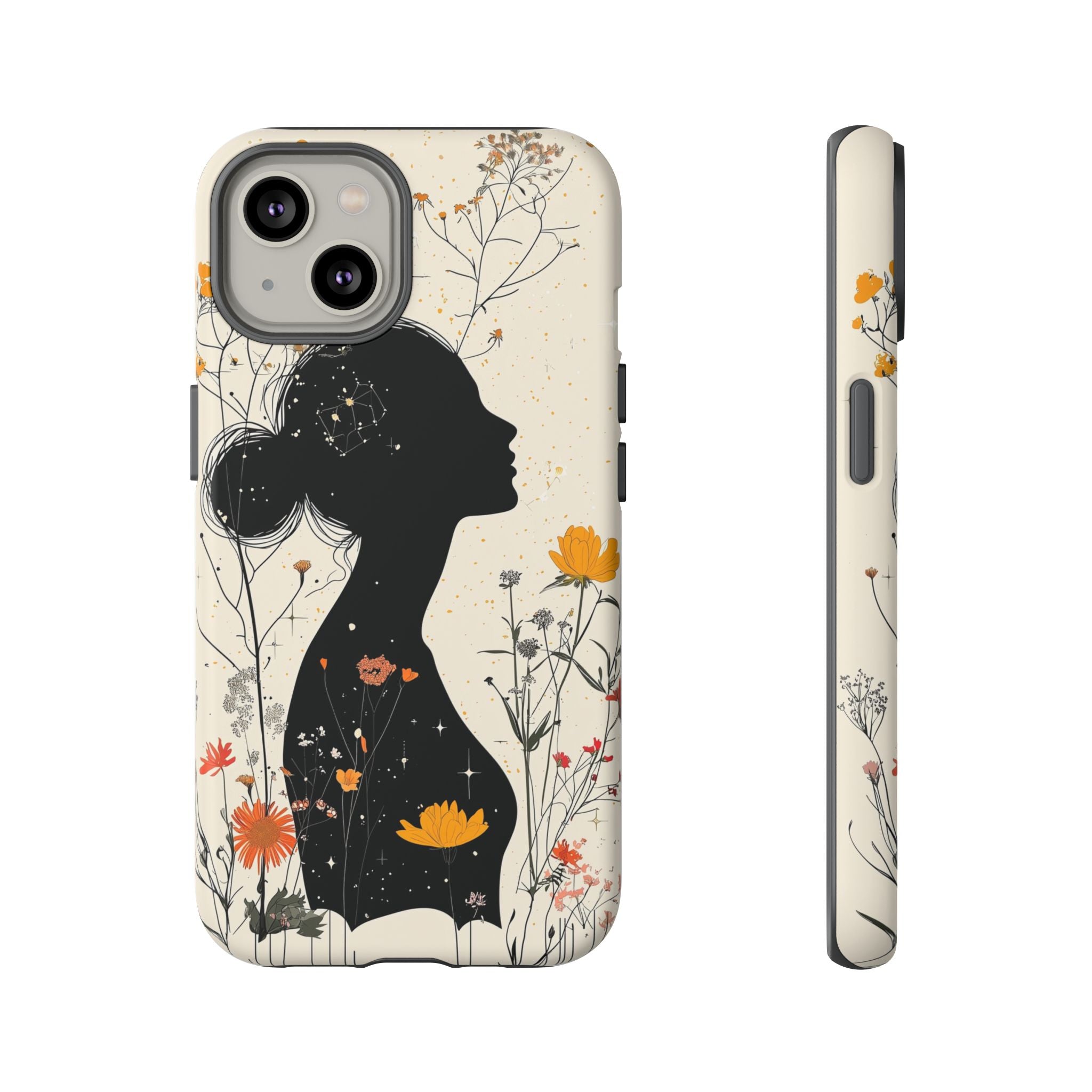 Floral Silhouette iPhone Case | Botanical Woman
