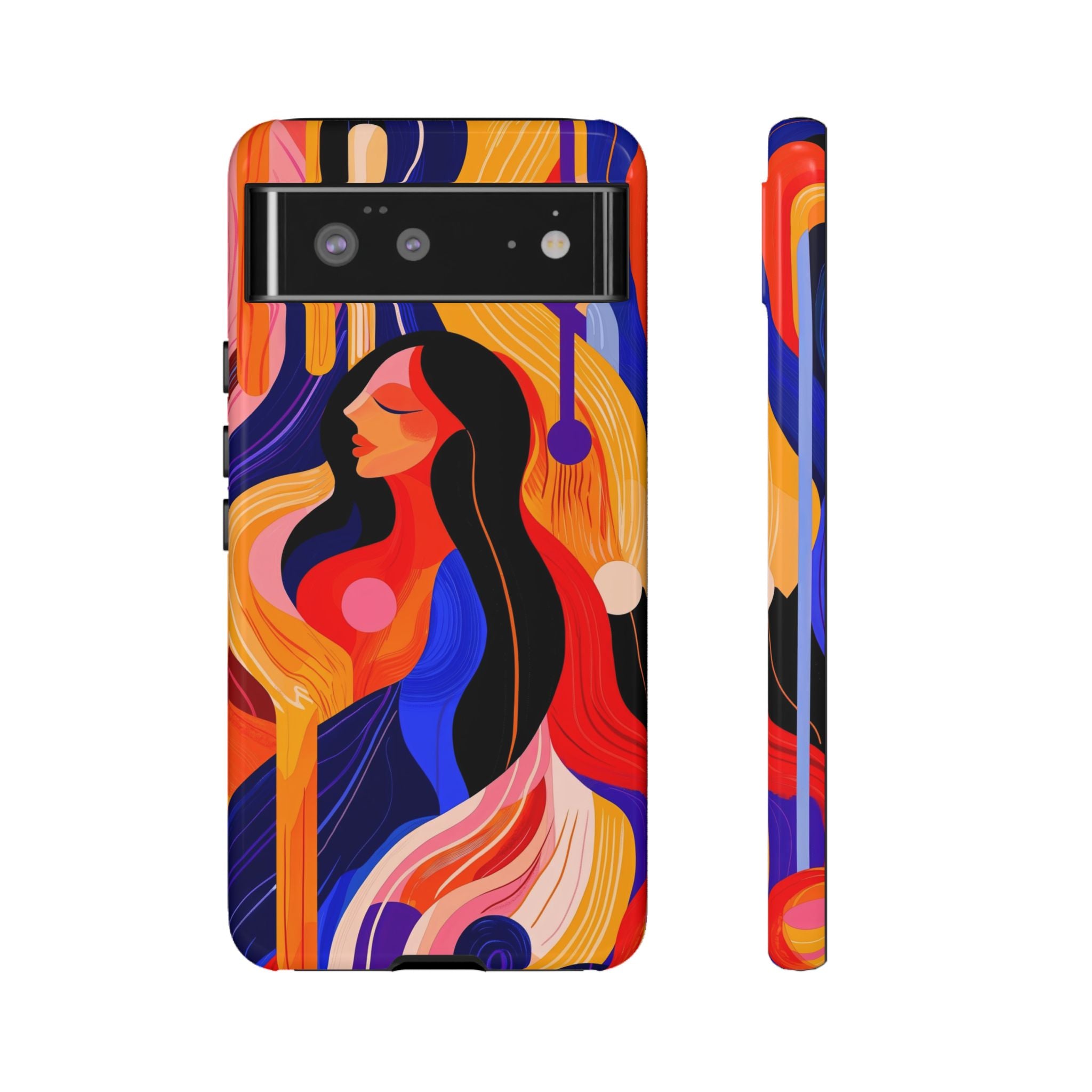 Abstract Colourful Woman Google Pixel Tough Case | Vibrant Artistic