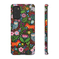 Floral Woodland Samsung Galaxy Phone Case | Colourful Fox & Owl Protective Cover