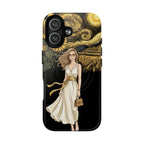 Sunflower Night MagSafe iPhone Case | Woman in Flowing Dress Van Gogh Style