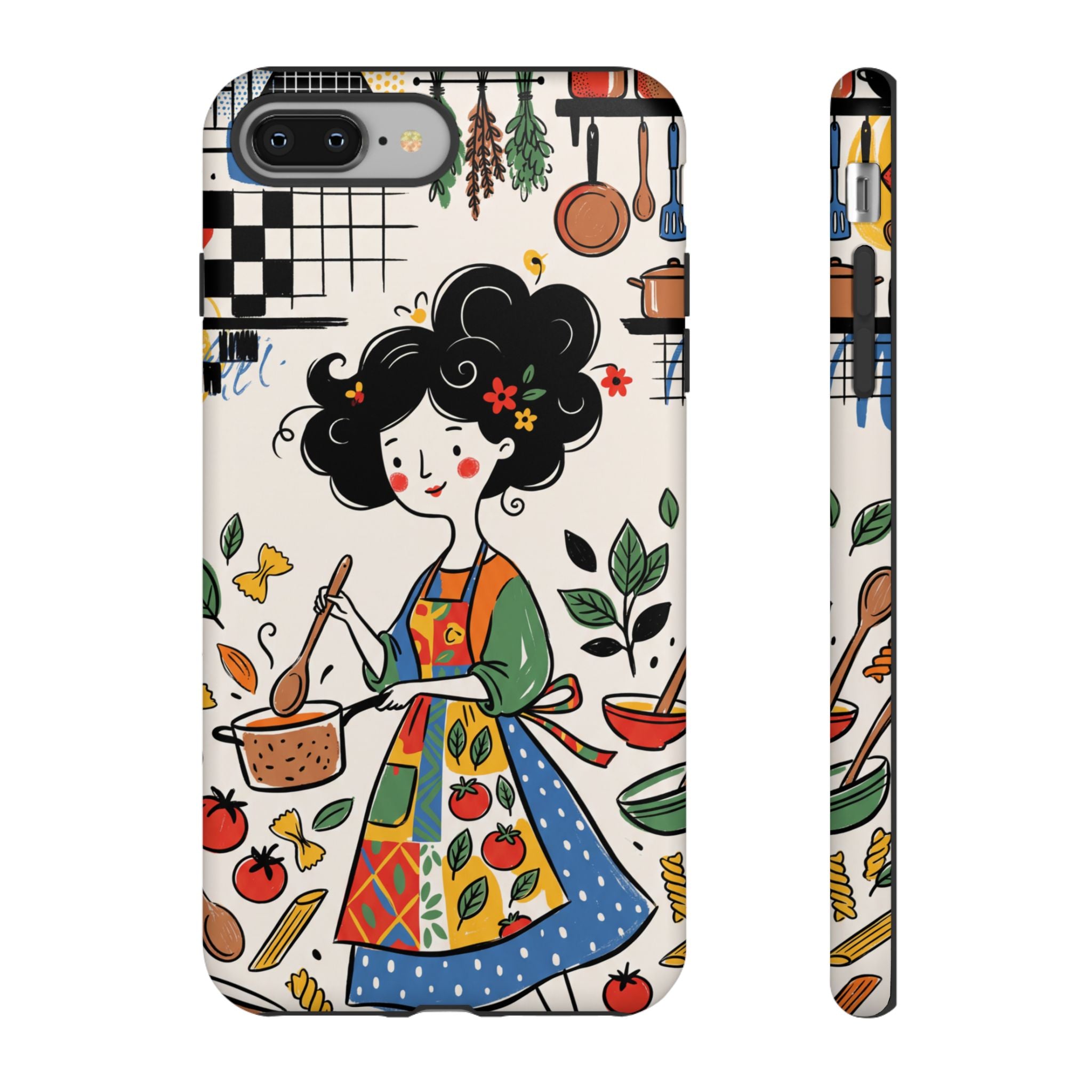 Whimsical Chef Kitchen Illustration iPhone Case