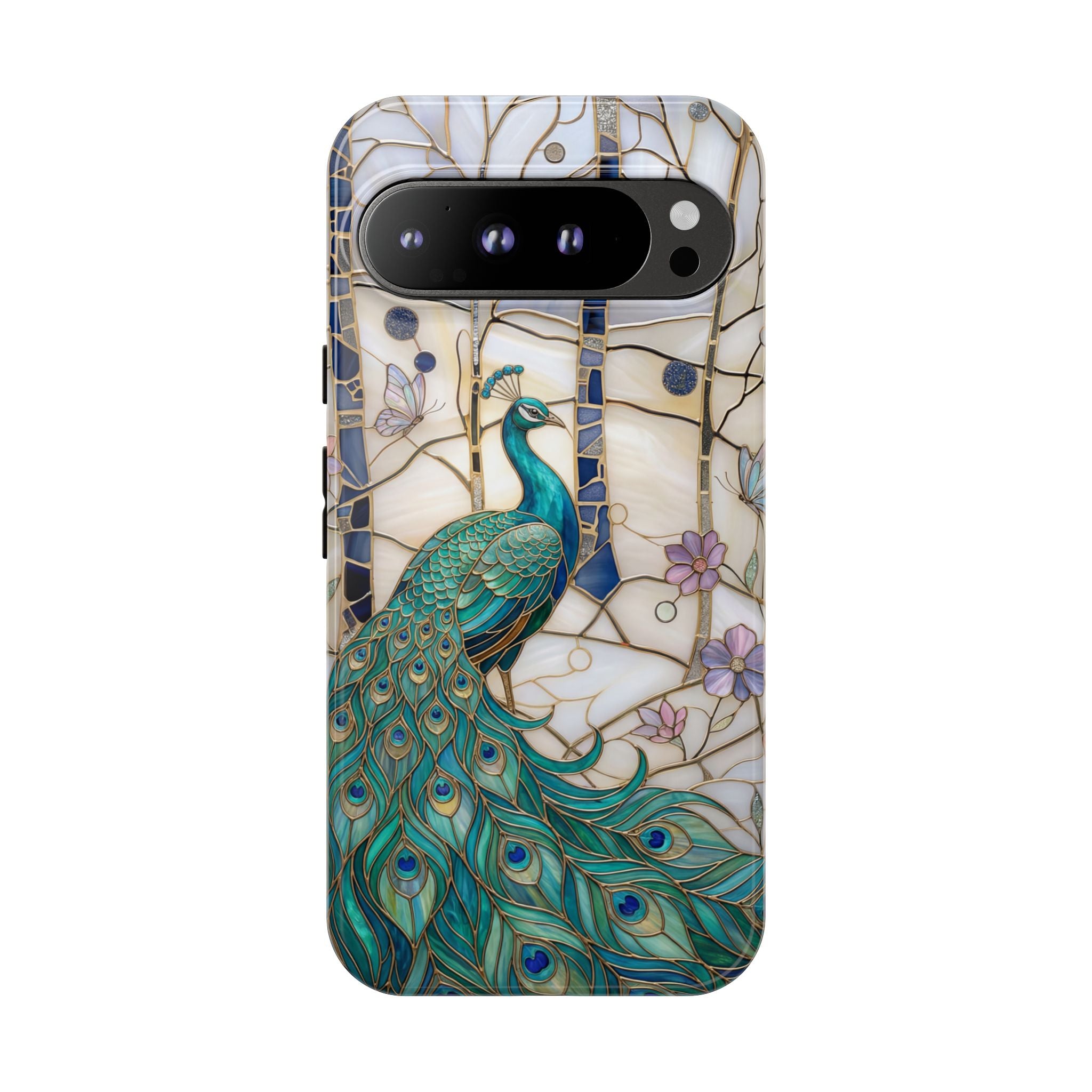 Peacock Stained Glass Google Pixel Case