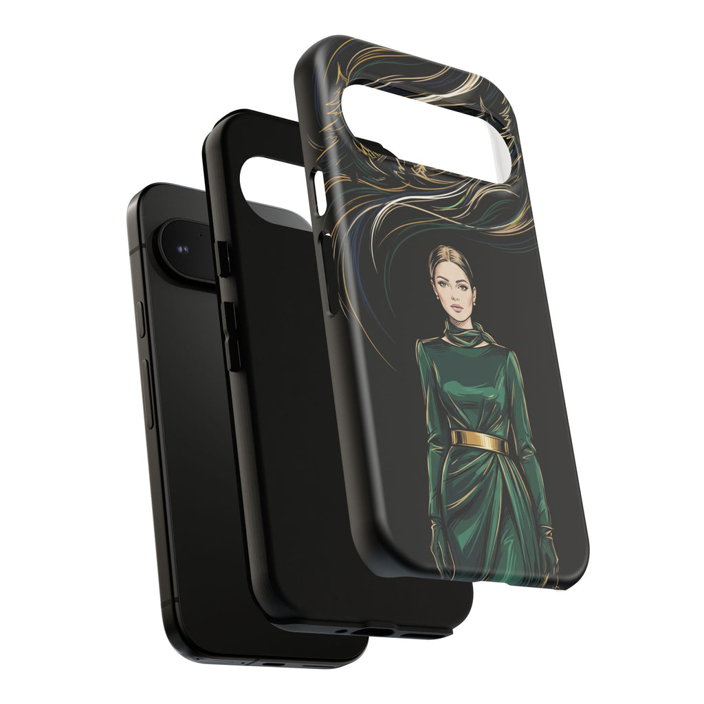 Custodia per Google Pixel Donna Elegante nella Foresta