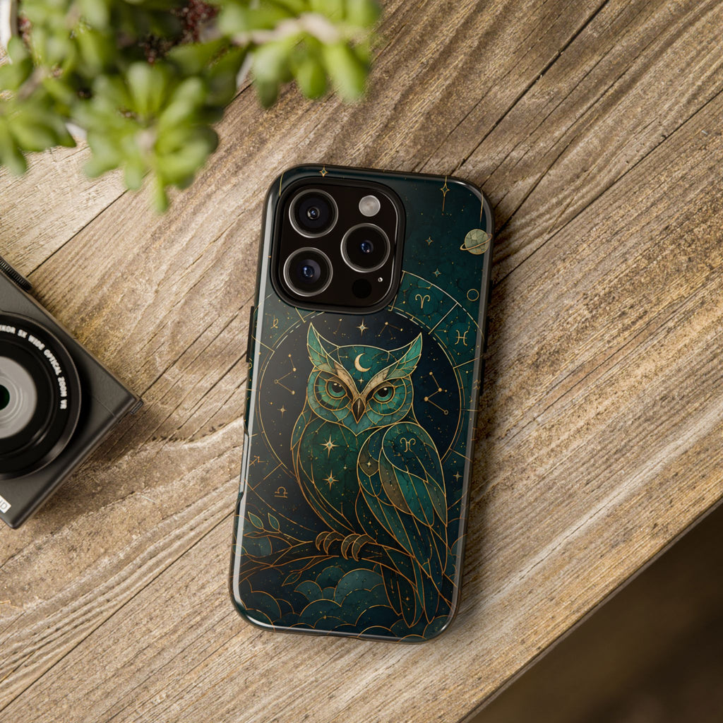 Moonlit Owl iPhone Case | Stained Glass Owl iPhone Case