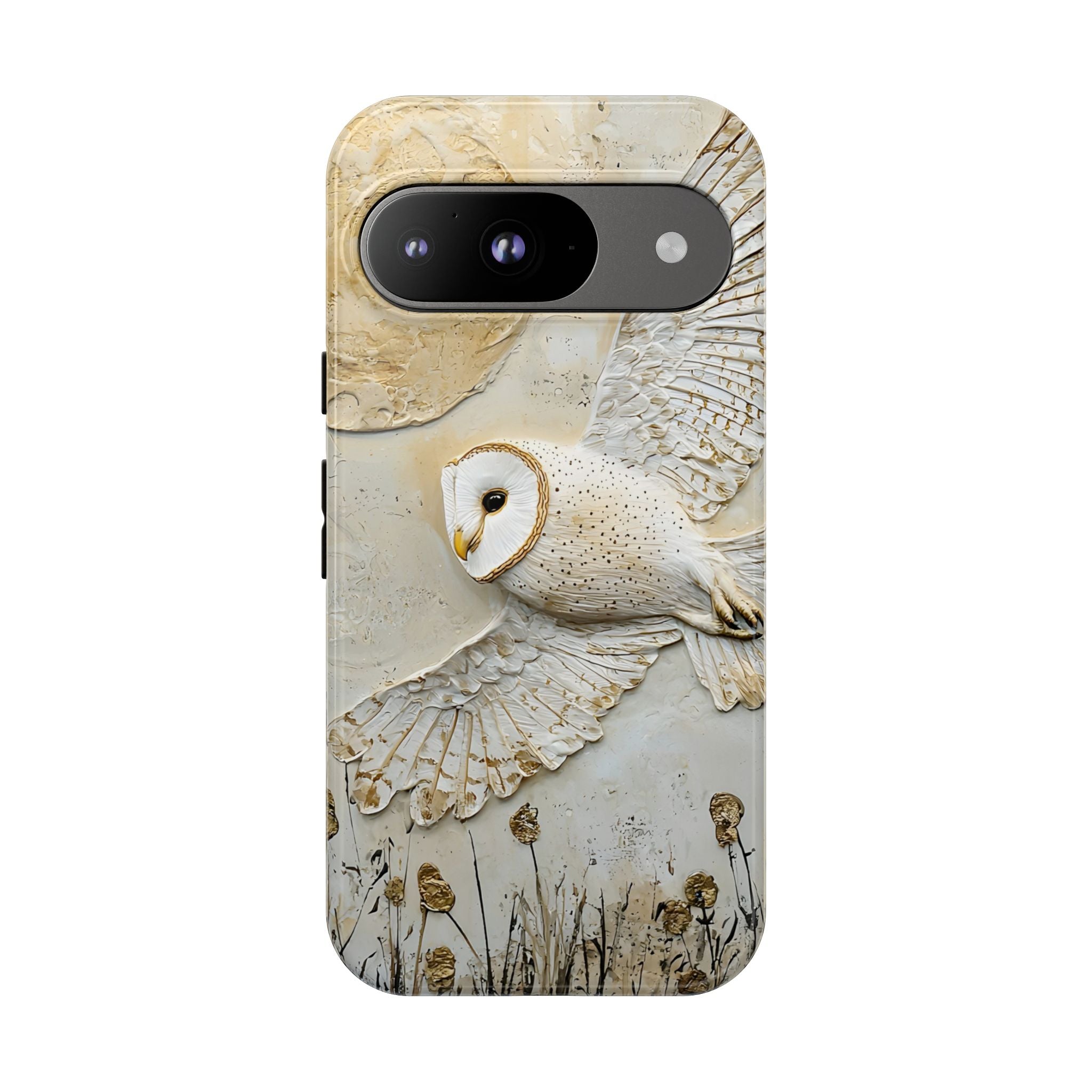 Barn Owl Google Pixel Case — Elegant Flying Owl Wildlife