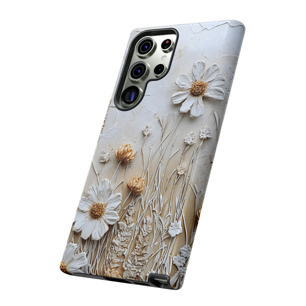 Textured Daisy Art Floral Relief Samsung Galaxy Case