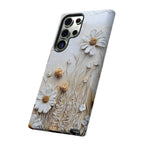 Textured Daisy Art Floral Relief Samsung Galaxy Case