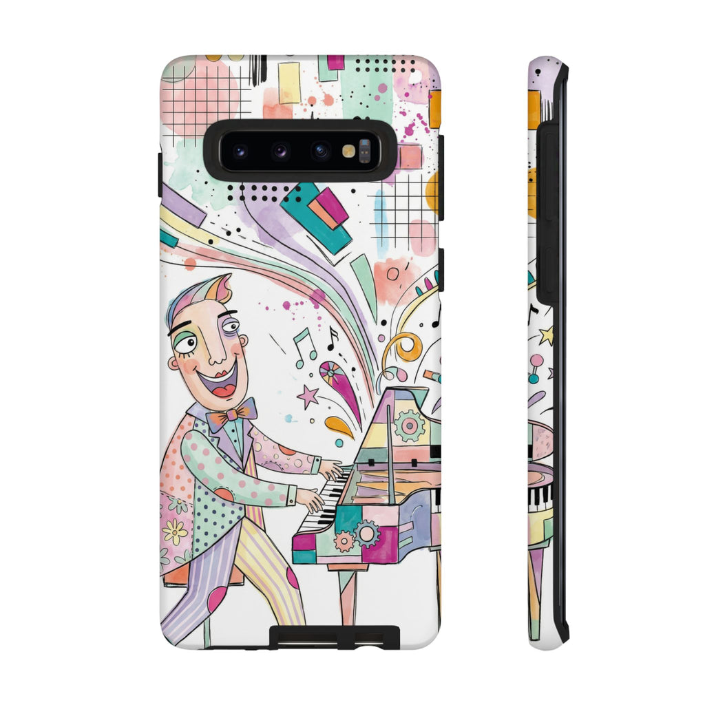 Musical Pianist Samsung Galaxy Phone Case | Colorful Whimsical Piano Art